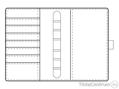 Gyűrűs kalendárium betétlapokkal, M437, 134x186mm, műbőr, SATURNUS, világosbarna