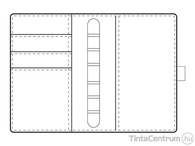 Gyűrűs kalendárium betétlapokkal, S437, 105x154mm, műbőr, SATURNUS, világosbarna
