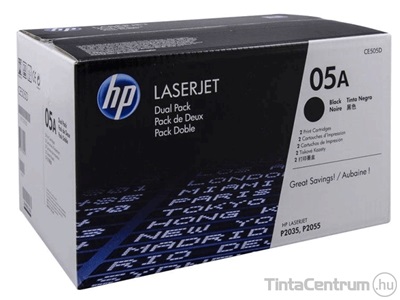 HP 05A (CE505D) fekete [2x2300 oldal] eredeti 2db-os toner csomag