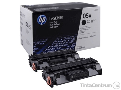 HP 05A (CE505D) fekete [2x2300 oldal] eredeti 2db-os toner csomag