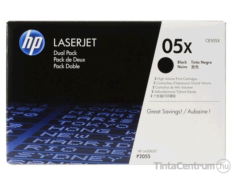 HP 05XD (CE505XD) fekete [2x6500 oldal] eredeti toner