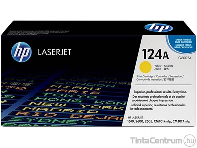 HP 124A (Q6002A) sárga [2000 oldal] eredeti toner