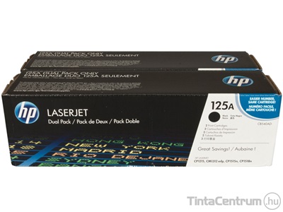 HP 125A (CB540AD) fekete [2x2200 oldal] eredeti 2db-os toner csomag