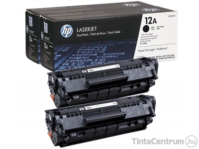 HP 12AD (Q2612AD) fekete [2x2000 oldal] eredeti 2db-os toner csomag