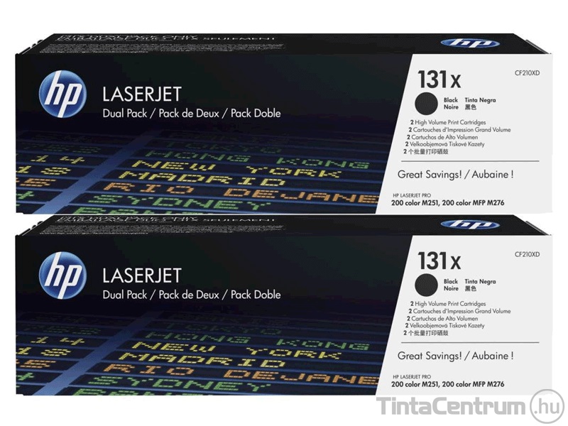 HP 131XD (CF210XD) fekete [2x2400 oldal] eredeti toner