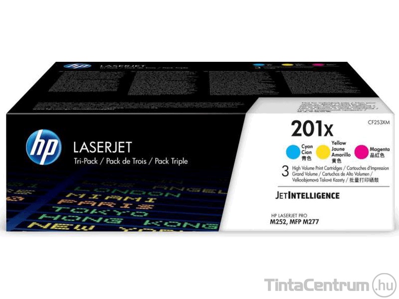 HP 201X (CF253XM) (C,M,Y) [3x2300 oldal] eredeti 3db-os toner csomag