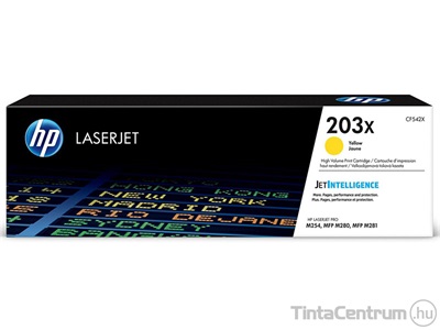 HP 203X (CF542X) sárga [2500 oldal] eredeti toner