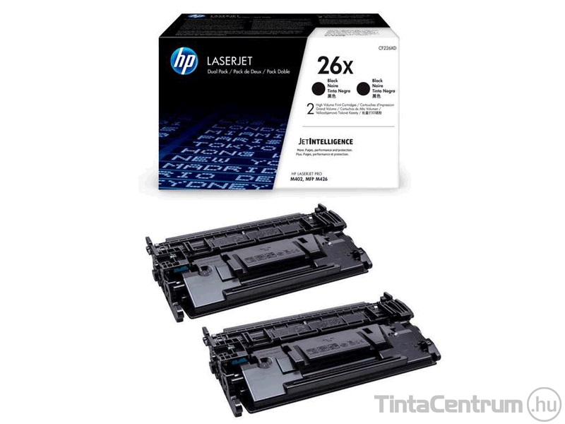 HP 26X (CF226XD) fekete [2x9000 oldal] eredeti 2db-os toner csomag