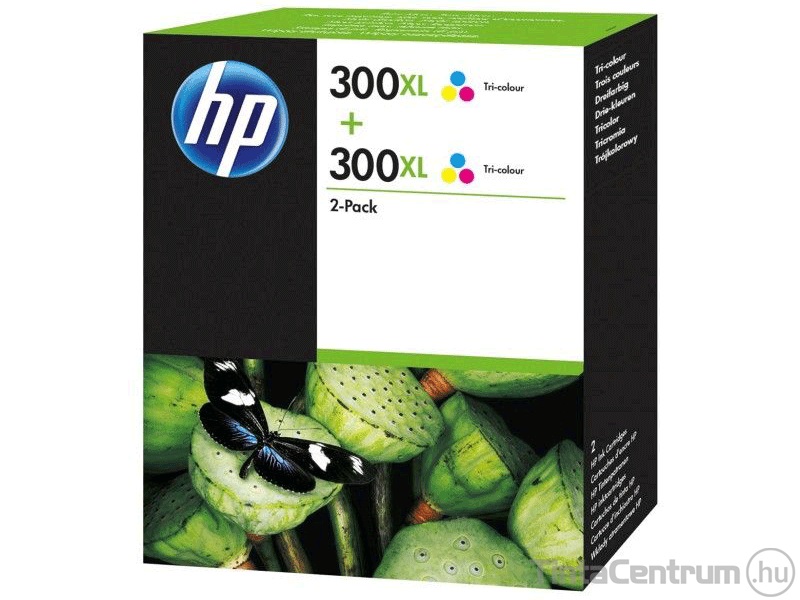 HP 300XL (D8J44AE) színes eredeti 2db-os patron csomag