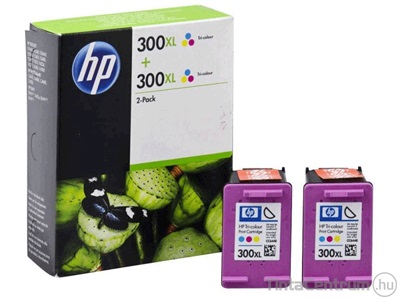 HP 300XL (D8J44AE) színes eredeti 2db-os patron csomag