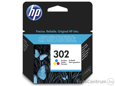 HP 302 (F6U65AE) színes eredeti tintapatron