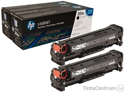 HP 304A (CC530AD) fekete [2x3500 oldal] eredeti 2db-os toner csomag