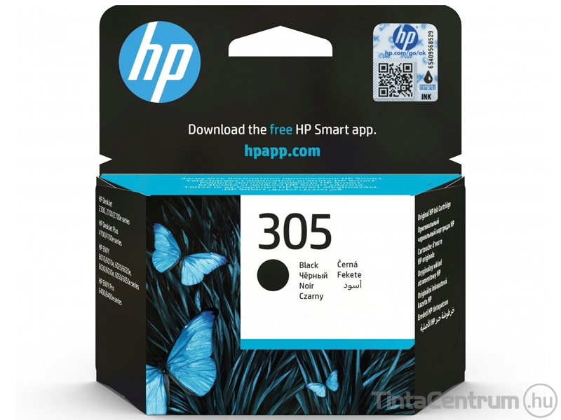 HP 305 (3YM61AE) fekete [2ml] eredeti tintapatron