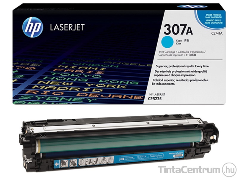 HP 307A (CE741A) ciánkék [7300 oldal] eredeti toner