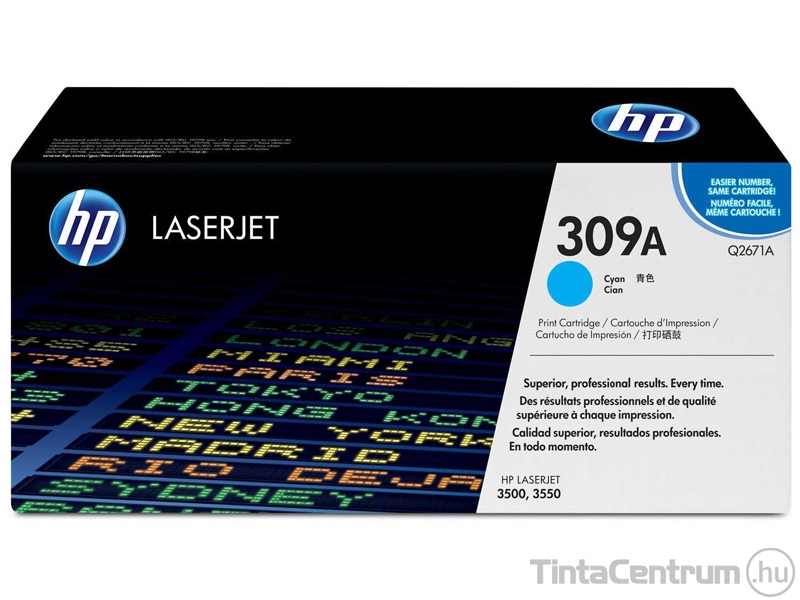 HP 309A (Q2671A) ciánkék [4000 oldal] eredeti toner