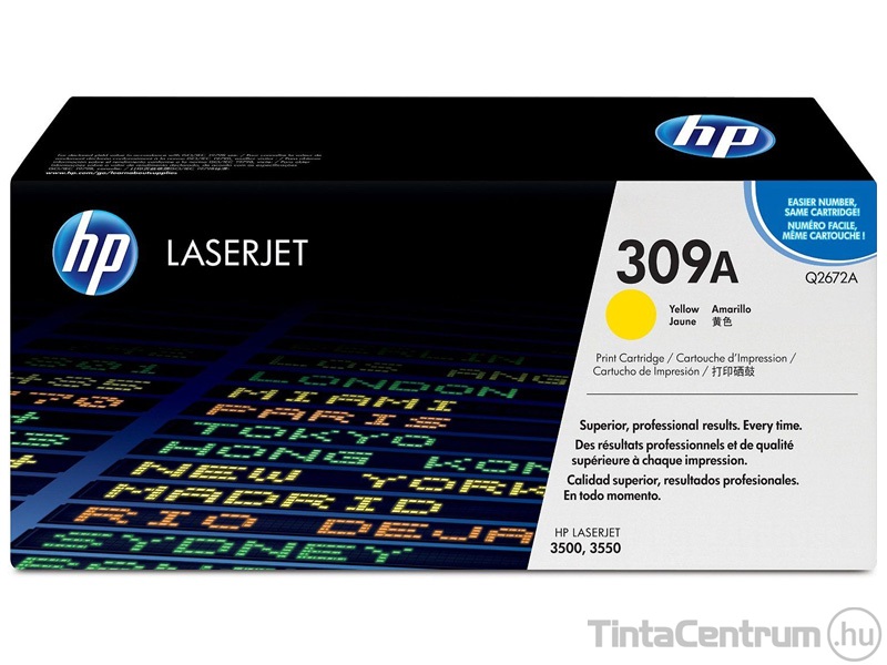 HP 309A (Q2672A) sárga [4000 oldal] eredeti toner