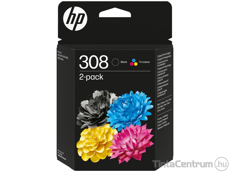 HP 308 (6L6S6UE) (BK, CMY) eredeti 2db-os patron csomag