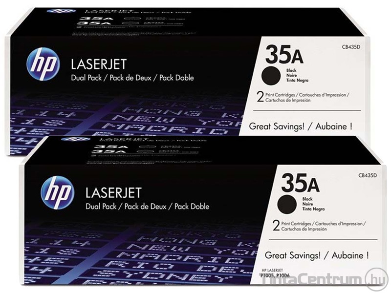 HP 35AD (CB435AD) fekete [2x1500 oldal] eredeti 2db-os toner csomag