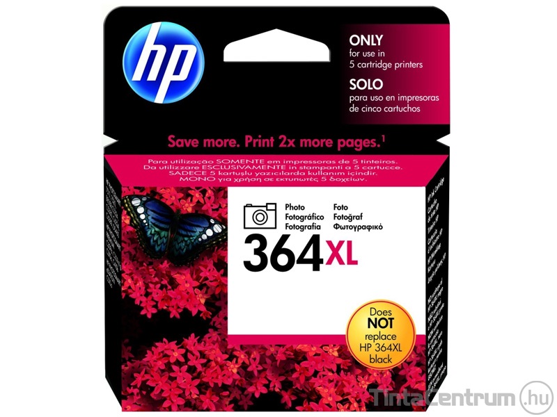 HP 364XL (CB322EE) fotó fekete eredeti tintapatron