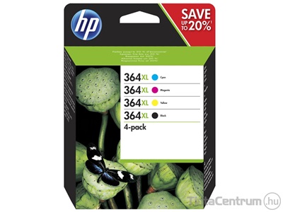 HP 364XL (N9J74AE) (BK,C,M,Y) eredeti 4db-os patron csomag