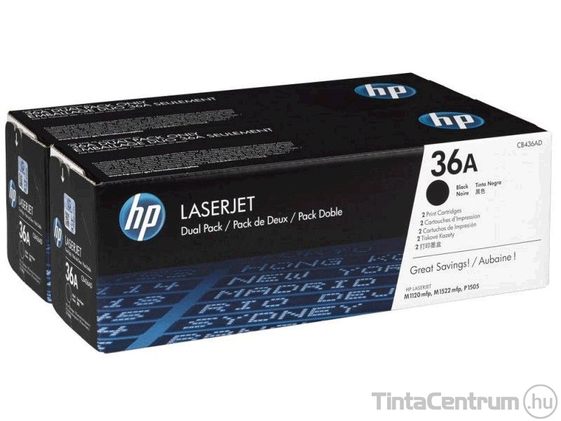 HP 36AD (CB436AD) fekete [2x2000 oldal] eredeti 2db-os toner csomag