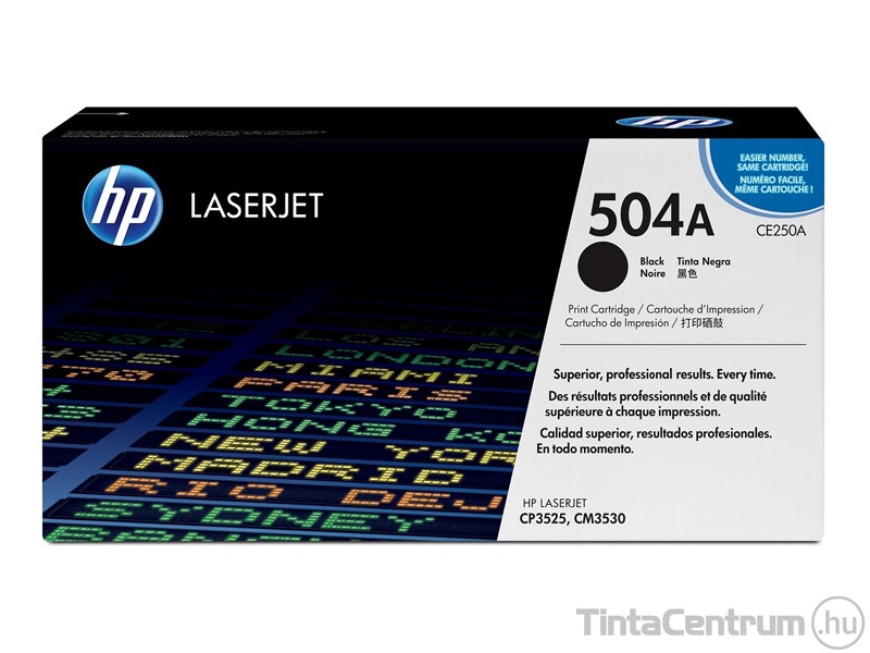 HP 504A (CE250A) fekete [5000 oldal] eredeti toner