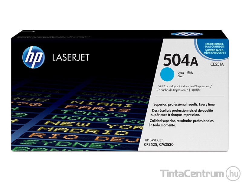 HP 504A (CE251A) ciánkék [7000 oldal] eredeti toner