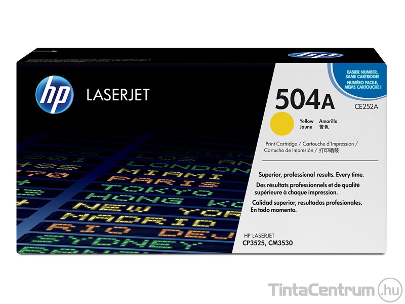 HP 504A (CE252A) sárga [7000 oldal] eredeti toner