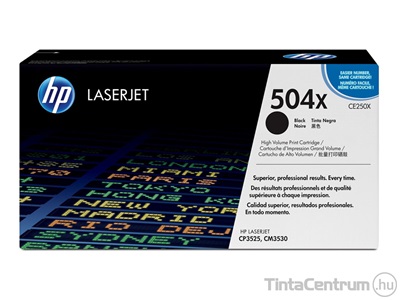 HP 504X (CE250X) fekete [10500 oldal] eredeti toner