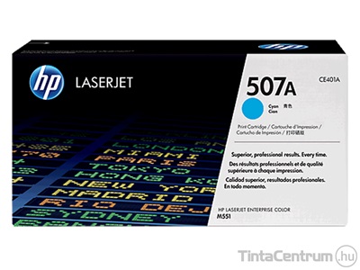 HP 507A (CE401A) ciánkék [6000 oldal] eredeti toner