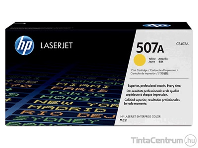 HP 507A (CE402A) sárga [6000 oldal] eredeti toner