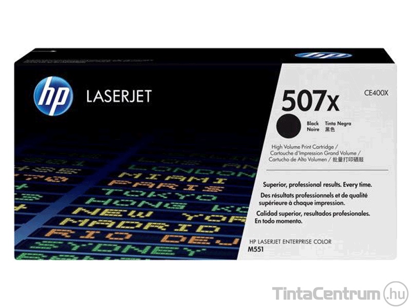 HP 507X (CE400X) fekete [11000 oldal] eredeti toner