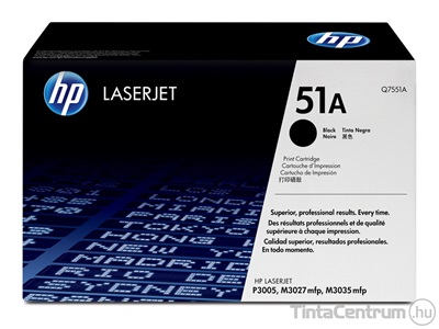 HP 51A (Q7551A) fekete [6500 oldal] eredeti toner