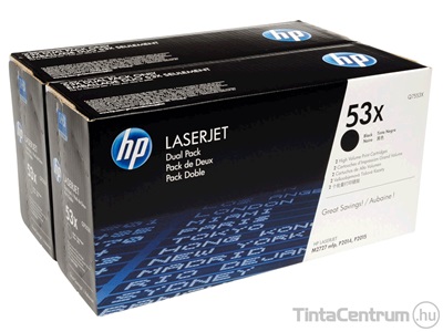 HP 53XD (Q7553XD) fekete [2x7000 oldal] eredeti 2db-os toner csomag