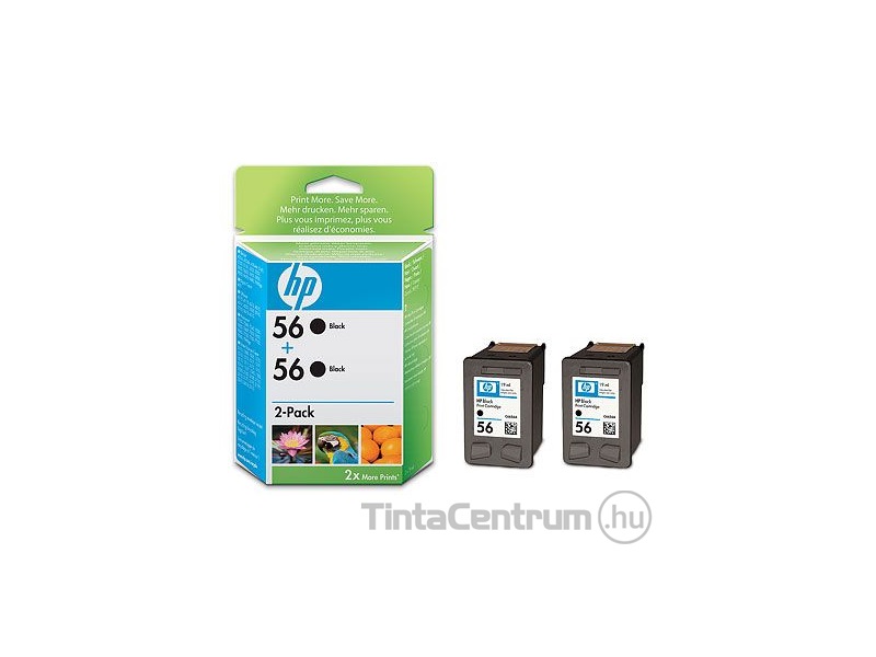 HP 56 (C9502AE) fekete eredeti tintapatron dupla csomag