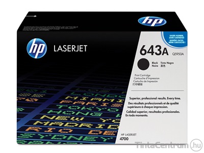 HP 643A (Q5950A) fekete [11000 oldal] eredeti toner