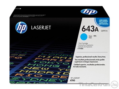 HP 643A (Q5951A) ciánkék [10000 oldal] eredeti toner