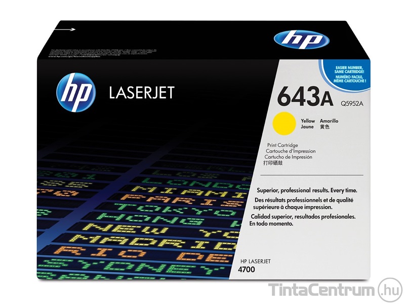 HP 643A (Q5952A) sárga [10000 oldal] eredeti toner