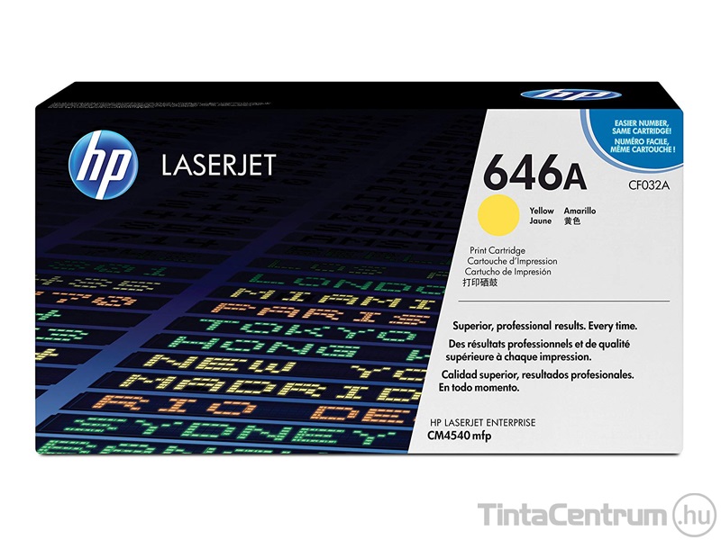 HP 646A (CF032A) sárga [12500 oldal] eredeti toner