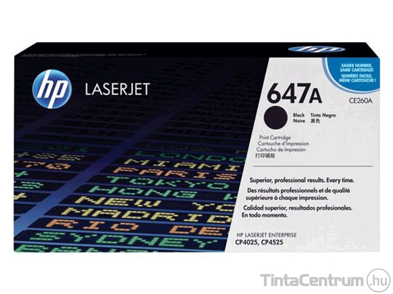 HP 647A (CE260A) fekete [8500 oldal] eredeti toner