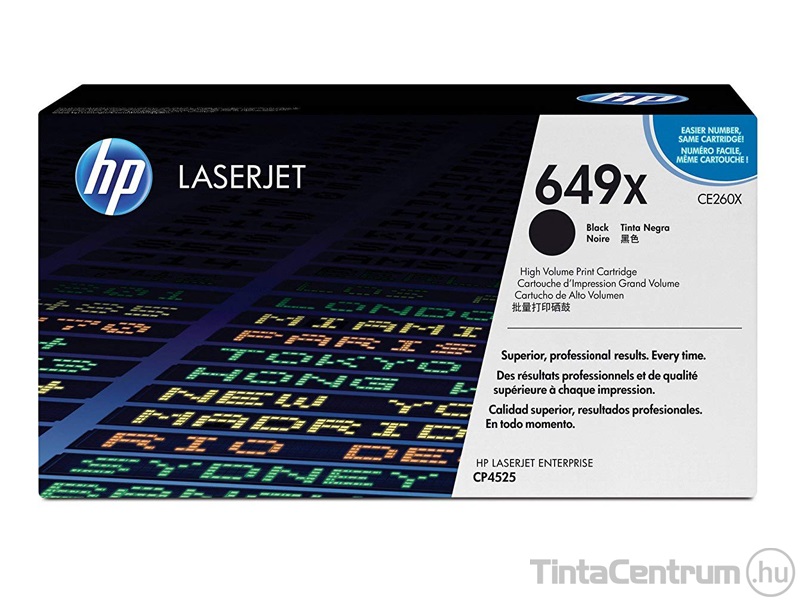 HP 649X (CE260X) fekete [17000 oldal] eredeti toner