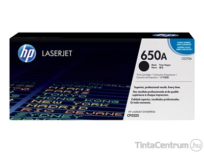 HP 650A (CE270A) fekete [13500 oldal] eredeti toner