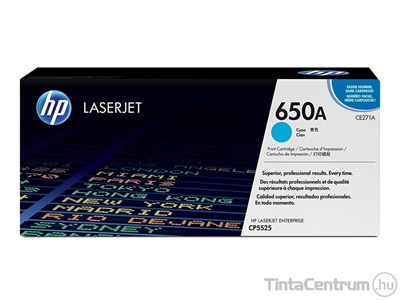 HP 650A (CE271A) ciánkék [15000 oldal] eredeti toner