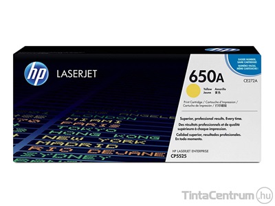 HP 650A (CE272A) sárga [15000 oldal] eredeti toner