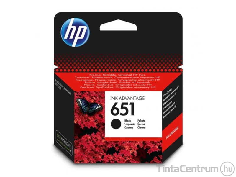 HP 651 (C2P10AE) fekete eredeti tintapatron