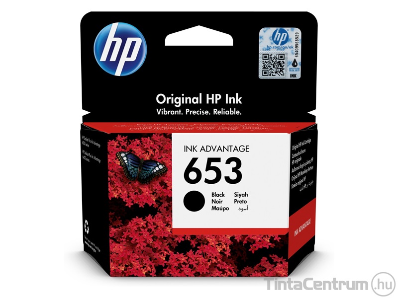 HP 653 (3YM75AE) fekete eredeti tintapatron