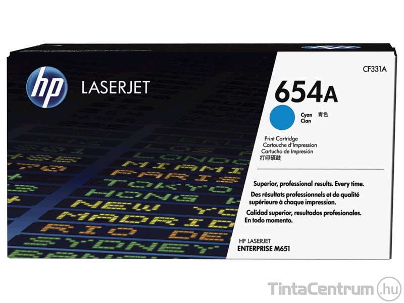 HP 654A (CF331A) ciánkék [15000 oldal] eredeti toner