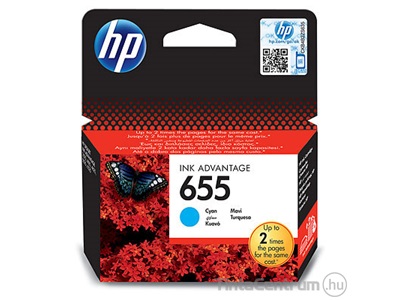 HP 655 (CZ110A) ciánkék eredeti tintapatron