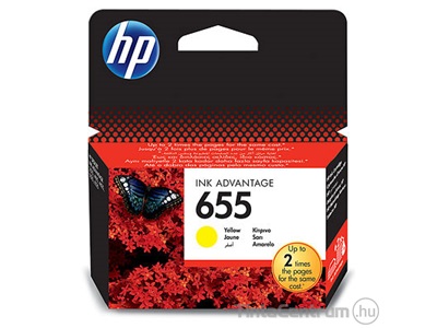 HP 655 (CZ112A) sárga eredeti tintapatron