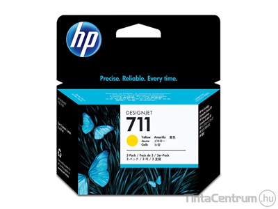 HP 711 (CZ136A) [3x29ml] sárga eredeti 3db-os patron csomag